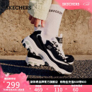 斯凯奇（Skechers）女鞋冬季保暖复古老爹鞋厚底增高防滑休闲运动鞋小白鞋熊猫鞋