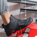 回力雨鞋短筒低帮套鞋男士雨靴防滑防水鞋钓鱼厨师鞋HXL3599 黑红  42