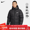 耐克NIKE羽绒服男短款连帽SF WR 650-D FLD外套FB8178-010黑XXL