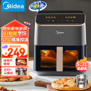 美的（Midea）AI空气炸锅 不用翻面 家用全自动 可视 实用大容量 智能 金属内腔 5.3L KZC539J5