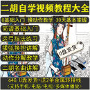 二胡名师视频自学教程u盘零基础新手初学入门中老年学习伴奏全集 64g二胡视频教程全集u盘+带转接线