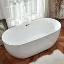 九牧新款小户型亚克力浴缸家用独立式无缝一体薄卫生间网红日式民宿浴盆 独立浴缸 1.6米