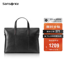 新秀丽（Samsonite）男士手提包13英寸电脑包休闲通勤文件袋牛皮革公文包TK9*09001