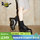 马丁（DR.MARTENS）1461 Quad春夏松糕通勤光面皮黑色厚底皮鞋单鞋 黑色 38