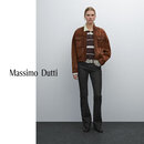 Massimo Dutti折扣季2025女装简约酷飒高级感复古机车风真皮皮衣04716936 深棕色 XS
