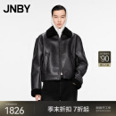 江南布衣（JNBY）【商场同款】24冬新品仿皮衣皮毛一体外套5OAA12090 010/杂黑 M