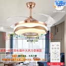 永智隐形风扇灯吊扇灯LED时尚餐厅卧室客厅灯具带灯电风扇佛中山广东 波浪三色蓝牙48寸变频遥控