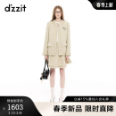 DZZIT地素棉服2025春季新款粗花呢小香风时尚百搭上衣女3J1H2158V 金色 S