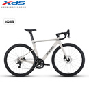 喜德盛公路自行车2025款AD300油碟UCI车架2x10速中空一体牙盘桶轴破风车 白蛇 510mm（适合身高170-180cm）