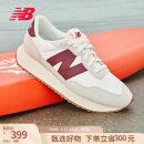 NEW BALANCE NB 官方休闲鞋男鞋女鞋情侣复古低帮舒适百搭237系列运动鞋 米色/白色 MS237SB 38 (脚长23.5cm)