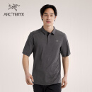 ARC'TERYX始祖鸟 CORMAC POLO SS 轻量 男子 速干短袖POLO衫 Black Heather/黑灰色 M