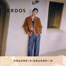 ERDOS【刘雯同款】25早春新品美拉德短款减龄复古女羊皮外套 枫叶棕 XL 175/92A