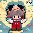 POP MART 泡泡玛特 DIMOO WORLD × 迪士尼系列-搪胶毛绒钥匙圈盲盒 整盒6个（限购1盒） 不支持七天无理由退换