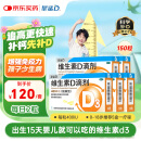 星鲨维生素d3滴剂（胶囊型）30粒*5盒【150粒】 d3婴儿婴幼儿儿童成人维生素D促钙吸收