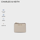CHARLES&KEITH质感纯色包包女包多卡位短款钱包女士生日礼物CK6-10680907 Ivory象牙色 XXS