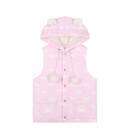 TO ALICE【To Alice】熊之原创暖暖粉兔毛毛领纯色加绒卫衣连帽公主秋冬洋 C382粉色马甲(夹棉) M