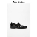 Acne Studios[3期免息] 男士 字母徽标皮质乐福鞋休闲鞋皮鞋 黑色 40
