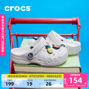 卡骆驰crocs贝雅儿童洞洞鞋男女童户外包头沙滩鞋拖鞋/207013/207012 白色-100 35 (215mm)