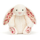 Jellycat英国Jellycat复活节花布邦尼兔毛绒玩具兔子玩偶儿童礼物送礼 白芮(乳白色) 12cm