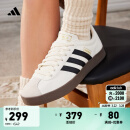 adidas「T头鞋」VL COURT CLASSIC复古板鞋德训鞋阿迪达斯轻运动   汉玉白/黑色/树脂黄   38