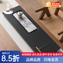 言参进口黑金石茶台天然乌金石茶盘茶具客厅家用干泡托盘轻奢现代茶板 运筹