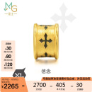 周生生 黄金转运珠XL信念足金男女情侣串珠 不含绳86640C定价