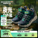 Skechers斯凯奇岚霖系列儿童棉鞋男童冬鞋耐磨大童加绒运动鞋405230L 海军蓝色/多彩色/NVMT 33.5