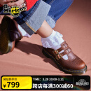 马丁（DR.MARTENS）8065 Mary Jane女春夏新款搭扣棕皮鞋浅口玛丽珍鞋 红棕色 38