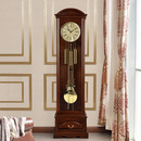 韵豪新中式实木立钟客厅别墅报时钟表机械落地钟德国机芯座钟 鹅掌楸 德国赫姆勒12音拉链 金