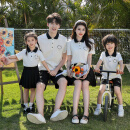 小熊精灵（xiaoxiongjingling）亲子装套装2025夏季新款全家福笑脸一家三四口短袖Polo衫母女裙子 男款套装/女款套裙 42 爸爸M码(建议体重95-115斤)