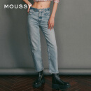 moussy【热销爆款】裤王新款直筒水洗毛边牛仔裤010GAS11-5440 蓝色 M