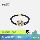 She's发饰 栀子花朵撞色滴油橡皮筋 发绳 时尚发圈 生日礼物 送女友