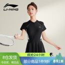 李宁（LI-NING）泳衣女连体裙式游泳衣遮肚显瘦抗氯速干温泉泳装546 黑色 XXL 