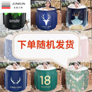 NAOISKEY 脑斯基免安装可折叠泡澡桶耐用成人浴桶全身加厚款大人家用浴缸成人家用 随机花色小号发货【手动安装】 舒适版【浴桶+坐垫+排水管】
