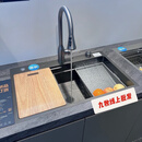 九牧门店款06293飞雨瀑布大单槽纳米耐刮抑菌厨房水槽套餐洗菜盆 06293-AZ-1 枪灰780*480*220