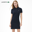 LACOSTE法国鳄鱼女装优雅法式休闲短袖Polo领连衣裙|EF7767 166/藏青色 S 36/160