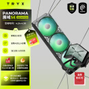 TRYX（创氪星系）PANORAMA 展域SE 360水冷cpu散热器ARGB黑 6.5英寸曲面屏/Asetek/KANALI软件/裸眼3D