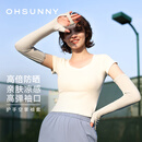 OhSunny防晒空掌袖套夏季护臂套袖开车骑行凉感袖套 SLM5M221T 气质灰 M 