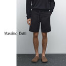 Massimo Dutti秋冬新品2025男装都市通勤亚麻混纺休闲慢跑风短裤02902007 藏青色 M (180/82A)尺码偏小