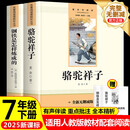 骆驼祥子和钢铁是怎么样炼成的原著正版七年级下册人教版初中教材配套课外阅读书（全4册）适用人民教育出版社人教版教材配套阅读 无删减完整版