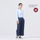 无印良品（MUJI）女式 棉汉麻牛仔宽版裤 女款牛仔裤子长裤 25年春季新品 BE1X0A5S 深藏青色 M （160/66A）