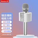纽曼（Newmine）MC10无线麦克风K歌麦克风音响一体自带声卡 收音麦 小蜜蜂扩音器讲解器 蓝牙唱歌娱乐神器宝 银色