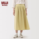 无印良品（MUJI）女式 汉麻棉轻便长裙 长半身裙女裙子 25年春季 BE1VBC5S 黄色 M （160/66A）