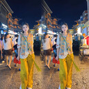 MODX新中式复古提花气质国风超好看套装女春秋季马甲小衫裤子三件套潮 【套装】马甲+小衫+裤子 L 【90-110斤】