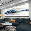 温以嘉轻奢背靠金山客厅装饰画整幅高端大气沙发背景墙壁画晶瓷挂画 水墨江南 60*180厘米【适合2.-2.5米沙_J