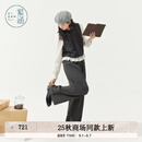 紫涵（ZIHAN）紫涵灰色上下套装女2025秋季新款简约假两件上衣宽松阔腿裤两件套 灰色 XS