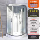 九牧整体淋浴房浴室家用扇形玻璃简易隔断洗澡一体式封闭式洗浴沐 B款横条9090带防爆镜子 敢货比 不含蒸汽