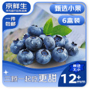 京鲜生 云南蓝莓 6盒装125g/盒 果径12mm+  生鲜水果 源头直发包邮