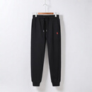 POLO SPORT美国拉夫劳伦小马刺绣卫裤男女款舒适潮流设计休闲百搭简约裤男 黑色红标 2XL 135-150斤