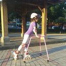 Manon Messiant2024新款轮滑助学器防摔神器护具旱冰辅助器学轮滑溜冰架直 粉色大号(身高125-145)